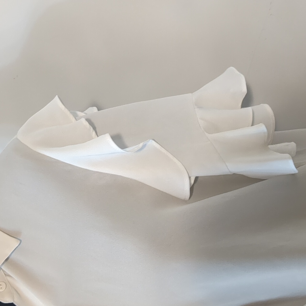 The Kooples White Ruffle Blouse - Picture 4 of 8